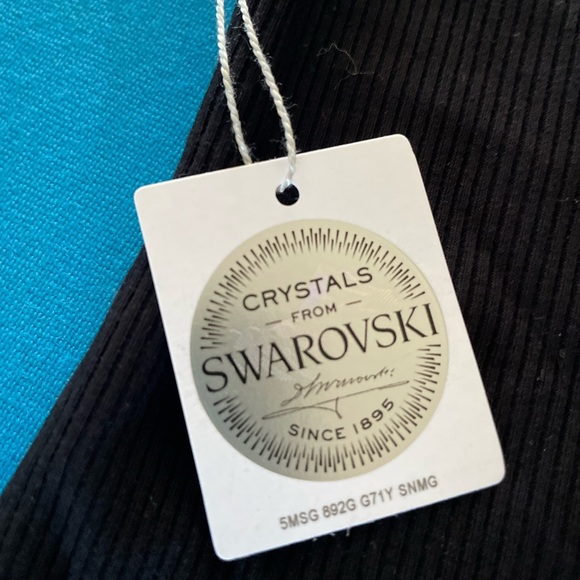 NWT Bebe Strappy Crystal Tank Top w/Button Detail L - Picture 4 of 7